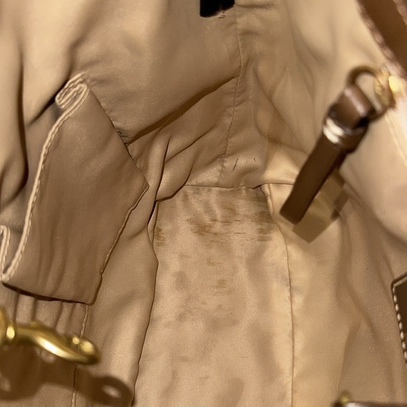 Coach Canvas Green Scarf Print Tote Bag - Picture 8 of 16